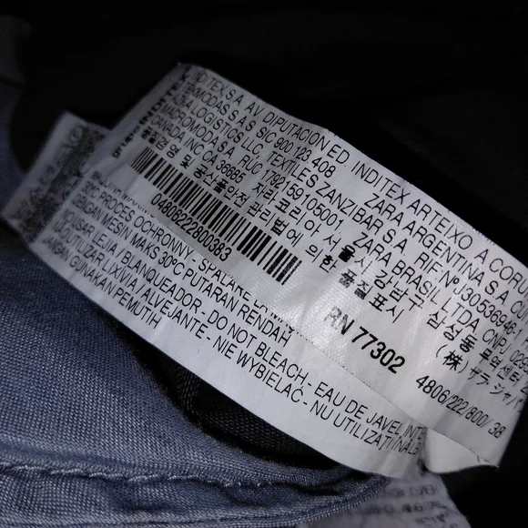 Zara Z1975 Mid Rise Skinny Jeans Black Ripped Knees 38 / 6 - Picture 16 of 16